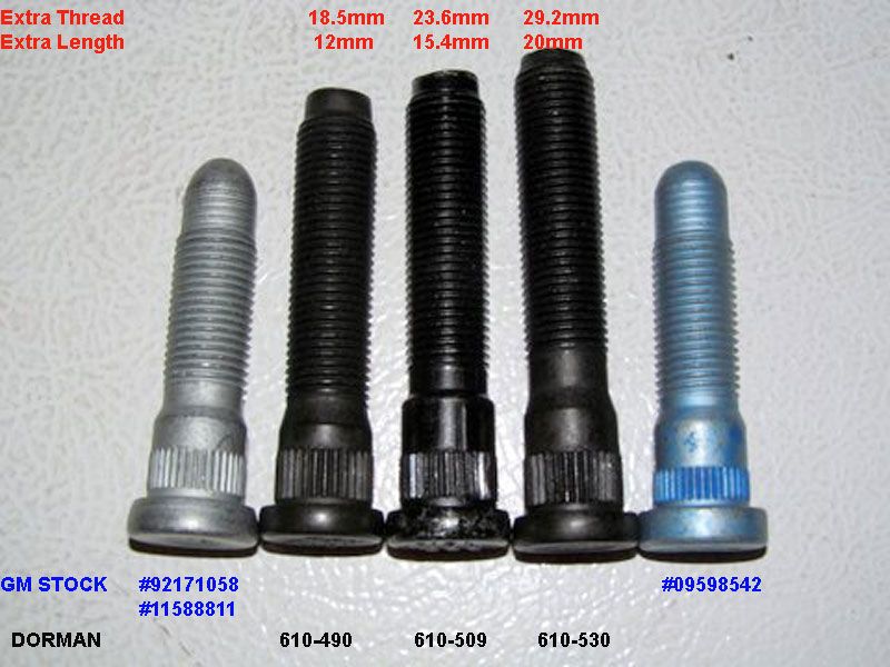 Need 1/2" longer rear wheel studs Pontiac G8 Forum G8 Forums